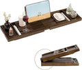 Teak Bathtub Tray Expandable Bathroom Tray for Home Spa Relaxation, Wooden Tray Caddy for Bathtub, Teak Bathtub Caddy as Unique Housewarming, Birthday, Wedding Shower Gifts (Walnut Teak)