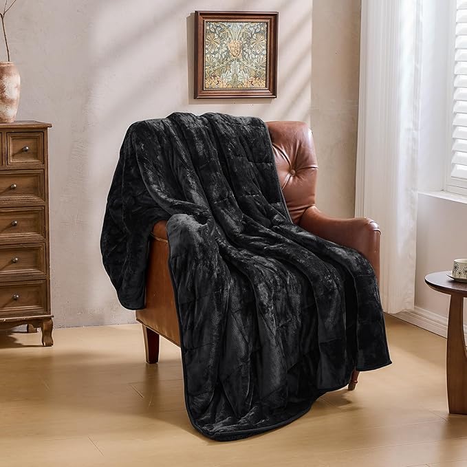 Super Fuzzy Soft Sherpa Fleece Weighted Blanket, 20 lbs Dual Sided Fluffy Heavy Weighted Blankets for Adults - No Bunching with Double Layers of Soft Inner Lining (80"x 87", 20 Pounds)