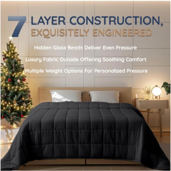 HomeSmart King Size Weighted Blanket 30lbs, Soft Breathable Fabric, Oversized XL Heavy Blanket for Adults, Grey