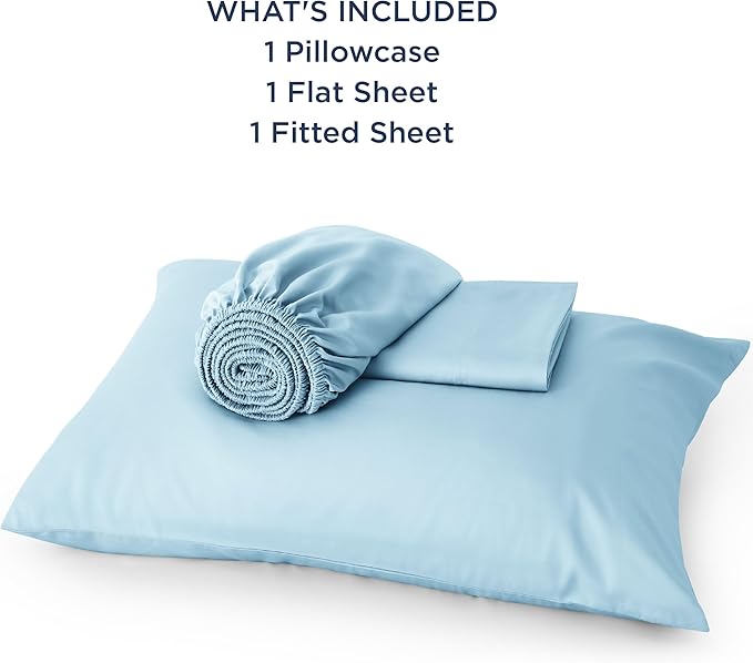 Bedsure Cooling Sheets Twin XL, Rayon Derived from Bamboo, Breathable & Soft Twin XL Sheet Sets, Deep Pocket Up to 16 Inches, Hotel Luxury Silky Dorm Bedding for Hot Sleepers, Aqua