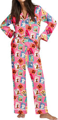 Ekouaer Satin Pajama Set for Women Silky Sleepwear Long Sleeve Top and Pants Button Down Pjs Lounge Set