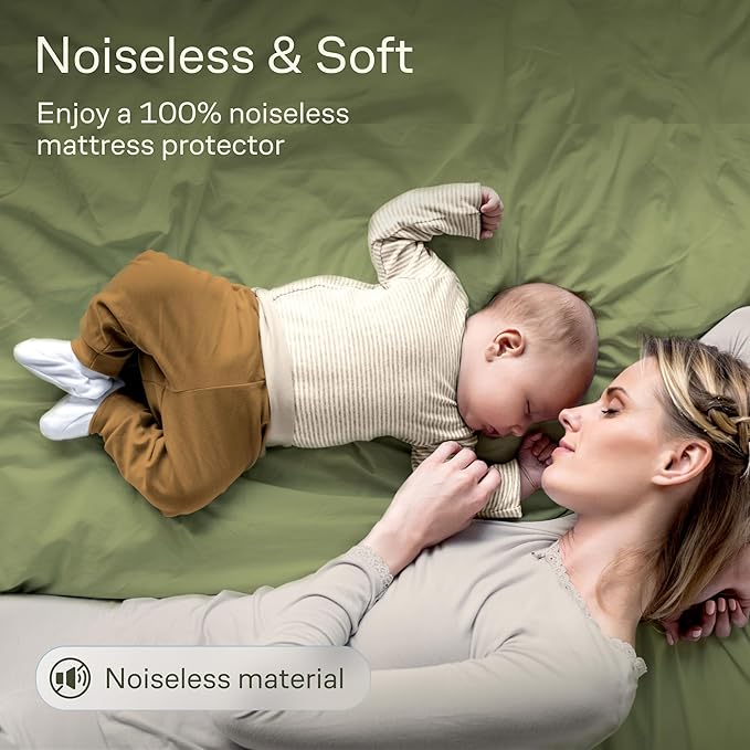 100% Waterproof King Mattress Protector - 360 Protection Against Spills, Stains & Accidents for Parents & Pet Owners - Noiseless & Cooling Viscose Made from Bamboo (White)
