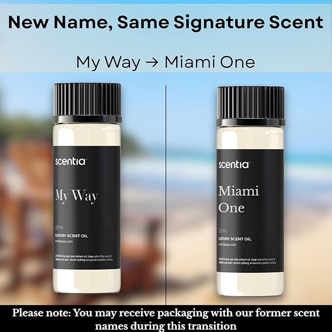 Scentia My Way Hotel Diffuser Oil Inspired by The 1 Hotel Miami Beach - 20 ml 0.67 fl oz - Fragrance Oil Blend Sandalwood, Cedar & Lemon Notes for Aromatherapy Diffusers Humidifiers, Thanksgiving Gift