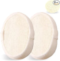 Natural Shower Loofah Sponge Exfoliating Body Scrubber，Natural Organic Beauty Exfoliating Loofah for Men and Women, Suitable for Cleansing Face Scrubber and Body Bath 2PCS (2 Small)