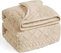 Wemore Weighted Blanket for Adults Twin Size 15 lbs, Dual Sided Soft Fuzzy Jacquard Sherpa Weighted Blankets for Sleeping, Cozy Fluffy Knitted Heavy Blanket for Couch Bed, Khaki, 60 x 80 inches