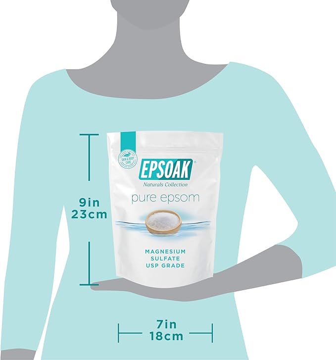 Epsoak Epsom Salt 4 lbs. USP Magnesium Sulfate (Qty. 2 x 2 lb. Bags)