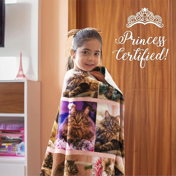 Ships Next Day, Custom Blanket with Picture - Printed in USA, Personalized Photo Blanket (Sherpa – 60x80)