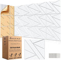 50 Pack Bulk Self-Adhesive Soundproof Wall Panels, 12 x 12 x 0.47 in Sound Proof Foam Panels for Walls, 1.2lb/ft³ High Density, Thicker 0.47in, Acoustic Panels, Duty for Large Walls White