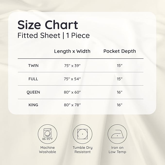 Bambaw 100% Viscose Derived from Bamboo Fitted Sheet Full Size, Cooling Fitted Sheets Only, Full Mattress Fitted Sheet Only, 15’’ Deep Gray Fitted Sheet Full, Soft Fitted Sheet with Straps (Dark Gray)