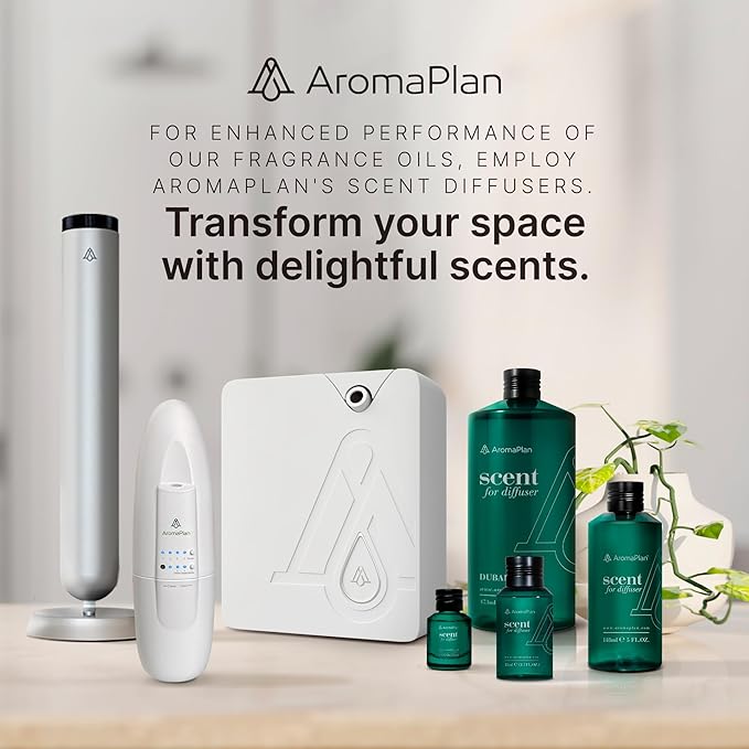 AromaPlan Hotel Scents Santal 16 Fl Oz 2 Pack (946ml), Home Luxury Aroma & Hotel Fragrance Diffuser Oil- Hotel Diffuser Oil for Aromatherapy- USA Made, Bigger Bottle, Bolder Aroma & Longer Lasting