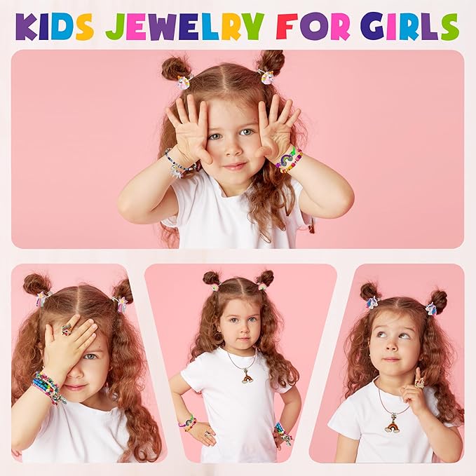 Unicorn Bath Bombs for Girls with Jewelry Inside - Organic Bath Bombs for Kids with Surprise, Natural, Skin Moisturizing BathBombs, Rainbow Bubble Bath. Stocking Stuffers Christmas Gifts for Girls