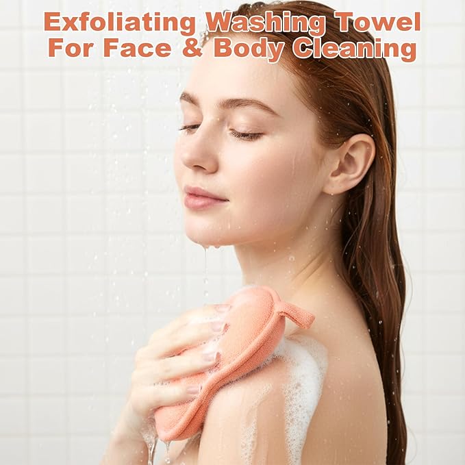 2Pcs Bath Sponge, Ultra Soft Absorbent Sponge for Bathing, Exfoliating Shower Loofah Sponges Bathing Tool for Men Women Body Skin(Green+Orange)