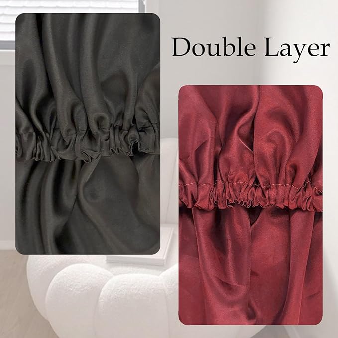 Satin Bonnet Double Layer Silk Bonnet for Sleeping Women Hair Care for Natural Curly