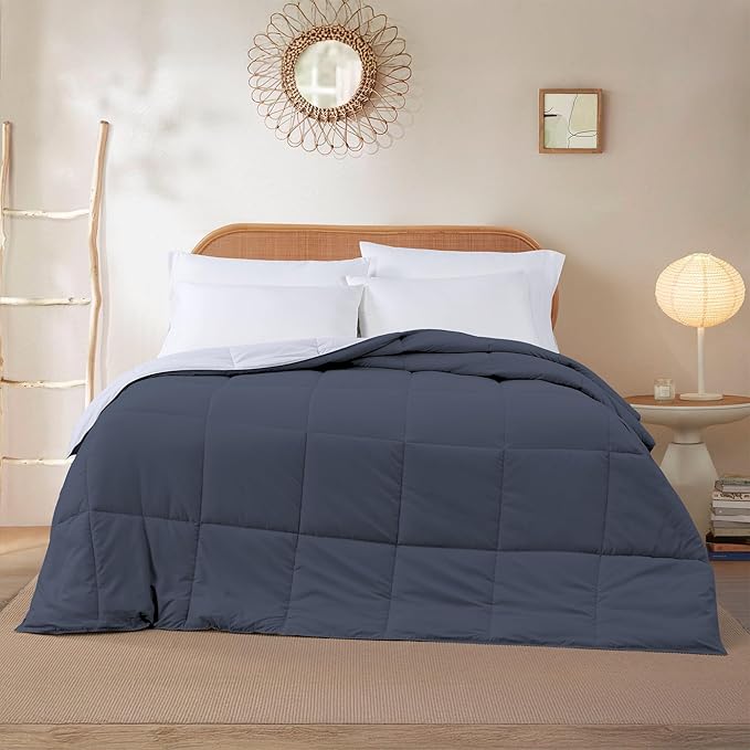 Modern Threads Down Alternative Reversible Comforter Denim/Cloud Blue Twin