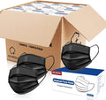 DR.MOXA 1000Pcs Black Disposable Medical Face Mask (10 Boxes, 100pcs/Box) 3-Ply Protection Face Mask for Adults