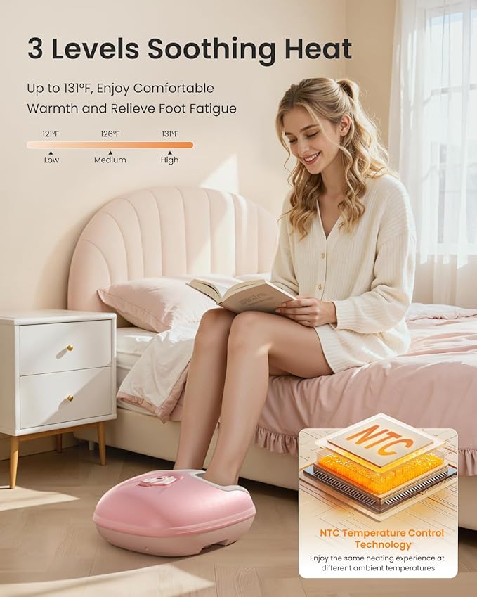 RENPHO Foot Massager Machine with Heat [2026 Upgraded], Shiatsu Foot Massager for Plantar Fasciitis, Christmas Gifts for Women, Cordless Control, Best Gifts for Women/Mom/Wife, PK