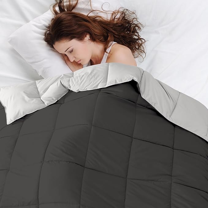Modern Threads Down Alternative Reversible Comforter Dark Gray/Gray Twin