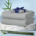 DECOLURE 100% Viscose Derived from Bamboo Sheets Twin Size 3pcs - Ultra Soft & Luxuriously Cooling, 17" Deep Pocket, Double Stitching, Perfect for Hot Sleepers - Twin Bed Sheets (Light Grey)