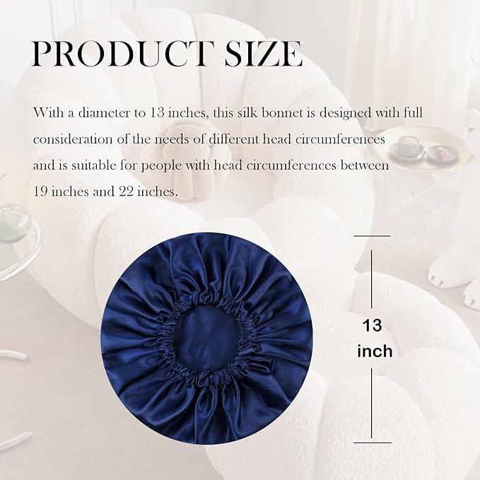 Satin Bonnet Double Layer Silk Bonnet for Sleeping Women Hair Care for Natural Curly