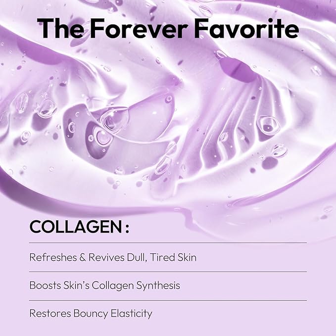 LAPCOS Collagen Sheet Mask, Firming Daily Face Mask with Collagen Peptides for Anti-Aging, Helps to Minimize Wrinkles, Restores Skin Elasticity & Firmness, Hydrating, Korean Beauty, 10-Pack