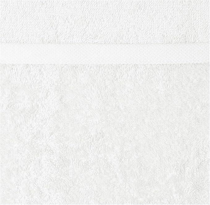 Amazon Basics Soft and Thick Cotton Hand Towels, 16 x 26 in, White, (Pack of 72)