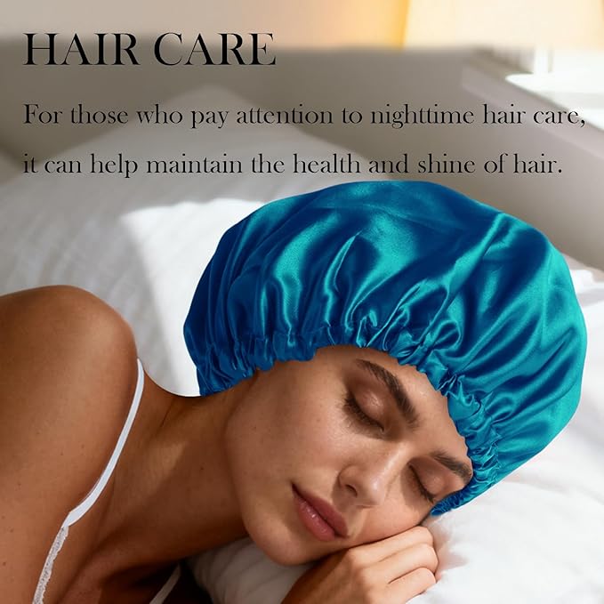 Satin Bonnet Double Layer Silk Bonnet for Sleeping Women Hair Care for Natural Curly
