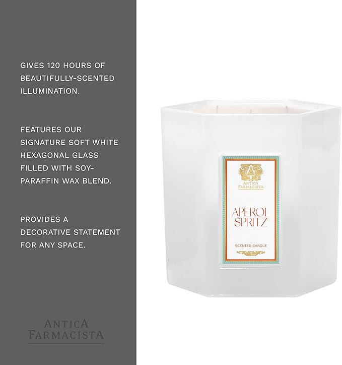 Antica Farmacista Three-Wick Candle - Decorative Home Candle - Long-Lasting & Premium Scented - Luxury Gift - Aperol Spritz, 25 oz