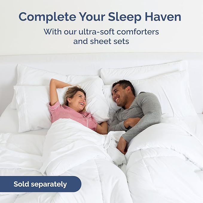Wrap Around Dust Ruffle Bed Skirt - Navy Blue - for Queen Size Beds with 12 Inch Drop - Elastic Strap - Adjustable Pleated Bedskirt with Brushed Fabric and Wrinkle Free - for Women, Men, Kids & Teens