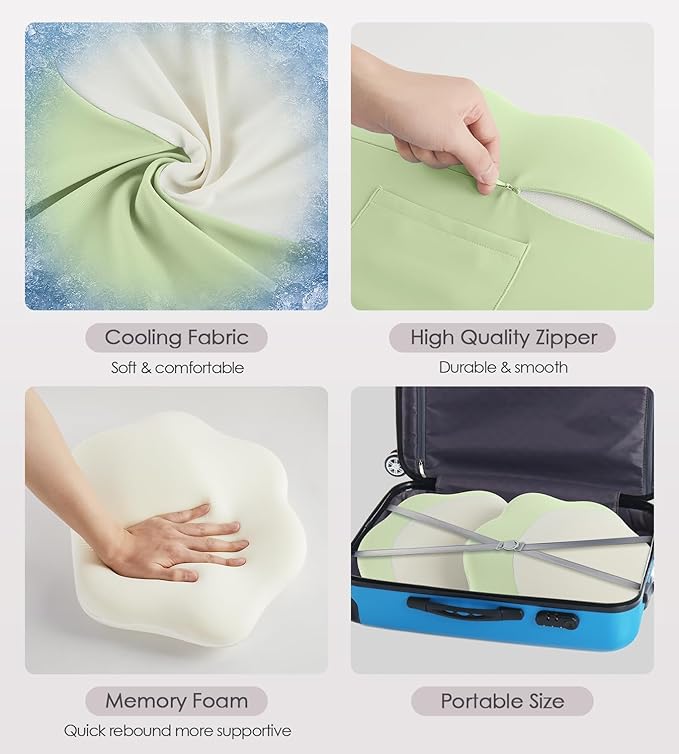 Pregnancy Pillows for Sleeping, Memory Foam Maternity Pillow Support for Back Belly HIPS, Adjustable Travel Wedge Pillow for Pregnant Women, Side Sleeping Pregnant Pillows with Cooling Pillowcase