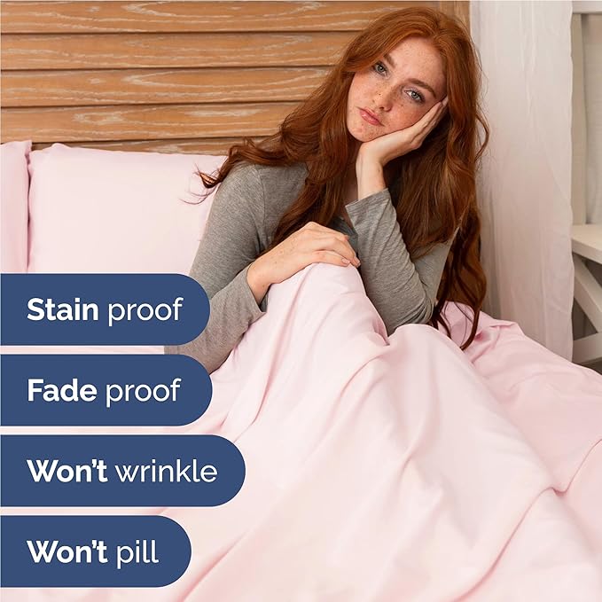 Twin XL Size 3 Piece Sheet Set - Comfy Breathable & Cooling Bed Sheets Set - Hotel Luxury Bedding for Women, Men, Kids, Teens, Boys & Girls - Deep Pockets and Wrinkle Free - Oeko-Tex - Lavender Pink
