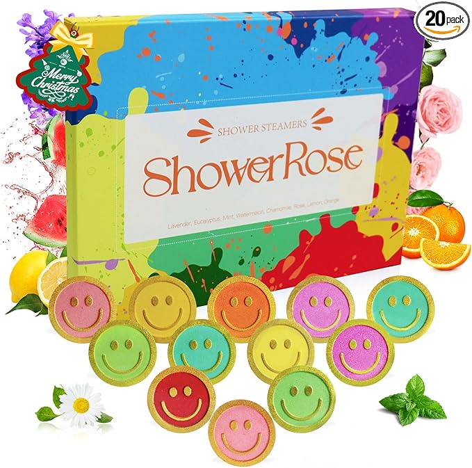 Shower Steamers Aromatherapy - Christmas Stocking Stuffers for Men, Birthday Gifts for Women, White Elephant, Relaxation, Self Care (15-Pack)