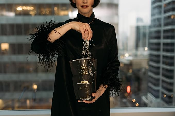 Bathorium Hinoki Mineral Magnesium Chloride Bath Flake, Relaxing Bath Soak with Japanese Hinoki, Detoxifying, pH Balanced for Women, Good for Sensitive Skin, 26 oz