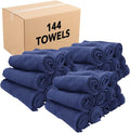 Arkwright Bleach Proof Salon Towels Bulk - Case of 144 - Highly Absorbent, 100% Cotton, Quick Dry Spa Face Towel for Hair Stylist, Barber, Pedicure, and Esthetician, 16 x 28 in, Navy