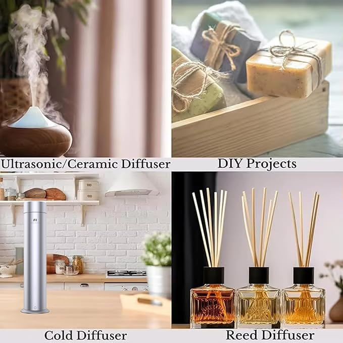 24K Diffuser Essential Oil Scent - Luxury Hotel Inspired Aromatherapy Scent Diffuser Oil - Hints of Zesty Citrus, Floral Jasmine, & Delicate Lily - for Essential Oil Diffusers - 120mL
