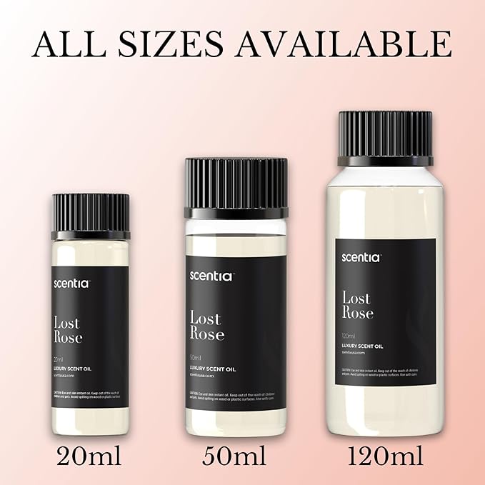 Scentia Hotel Diffuser Oil Inspired by Fairmont Hotel Scent - 20 mL 0.67 fl oz - Fragrance Oil Blend Rose, Oud Wood & Clove Notes for Aromatherapy Diffusers Humidifiers - Lost Rose, Thanksgiving Gift