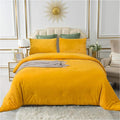 Cottonight Mustard Yellow Velvet Comforter Set Queen Plush Flannel Fluffy Yellow Bedding Comforter Set Micromink Sherpa Warm Heavyweight Winter Comforter for Women Men Adults Teens