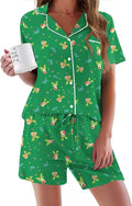 Ekouaer Pajamas for Women Set Silk Satin Pjs Shorts Sleepwear 2 Piece Loungewear S-XXL