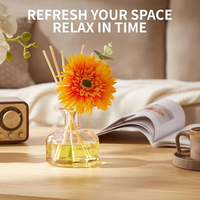 Reed Diffusers Set Grapefruit Scent, 7.10 oz Diffusers for Home with 7 Diffuser Sticks, Reed Diffuser for 120 Days, Perfect for Bathroom, Shelf Decor, Air Fresheners