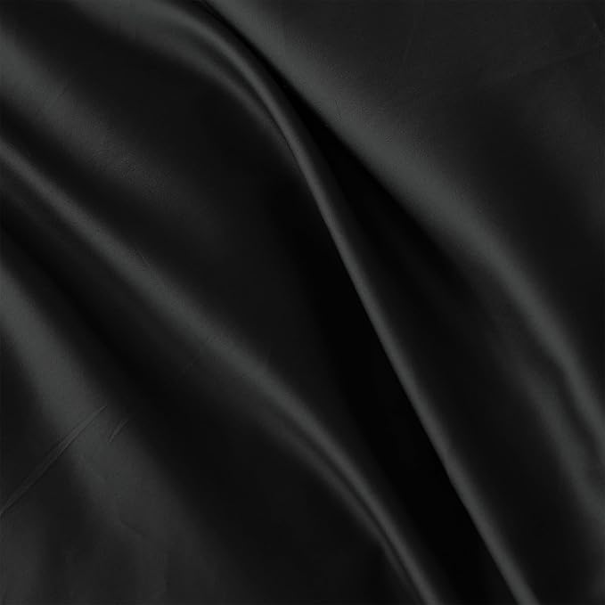 PURE ERA Duvet Cover Set 800 Thread Count Long Staple Cotton Sateen Soft Luxurious Smooth 3 Piece Set Black Full