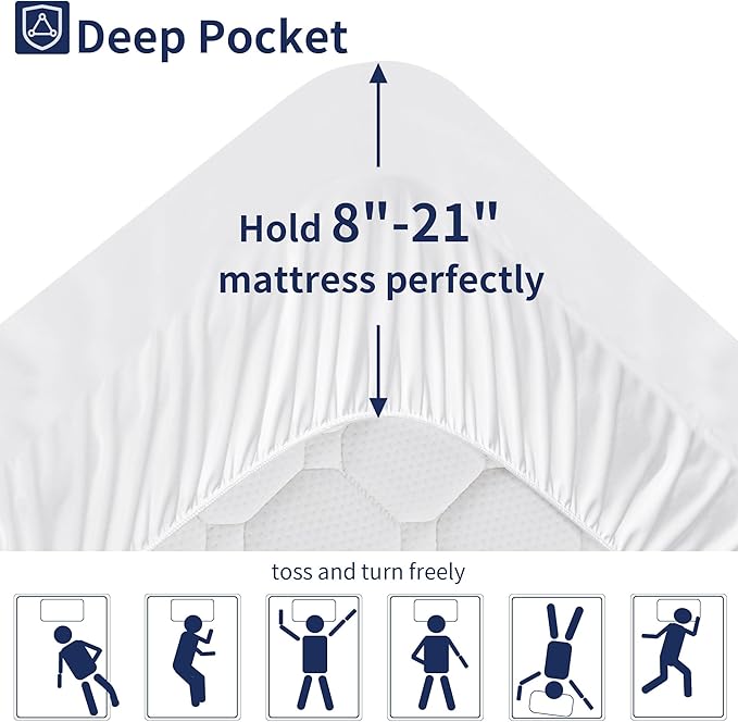 Queen Mattress Topper for Back Pain, Extra Thick Pillowtop, Cooling and Plush Mattress Pad Cover Bed Topper Protector with 8-21 Inch Deep Pocket