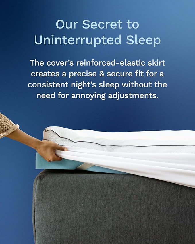 ViscoSoft 3 Inch Pillow Top Memory Foam Mattress Topper Twin XL - Cooling Hybrid Lux Dual Layer Extra Long Mattress Pad - CertiPur-US Certified