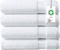 Delara 100% Organic Cotton Towels 650 GSM Plush Feather Touch Quick Dry Bath Sheet, Pack of 4 GOTS Certified, Oeko-Tex Green Certified, Organic Cotton Bath Sheet, 36"X70"