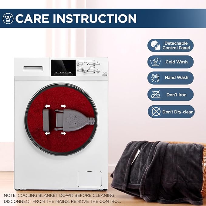 Westinghouse Electric Blanket Heated Throw, Super Cozy Soft Flannel 50"" x 60"" Heated Throw with 6 Fast Heating Levels & 2-10 Auto-Off, Machine Washable, ETL&FCC Certification, Home Office Use, Red