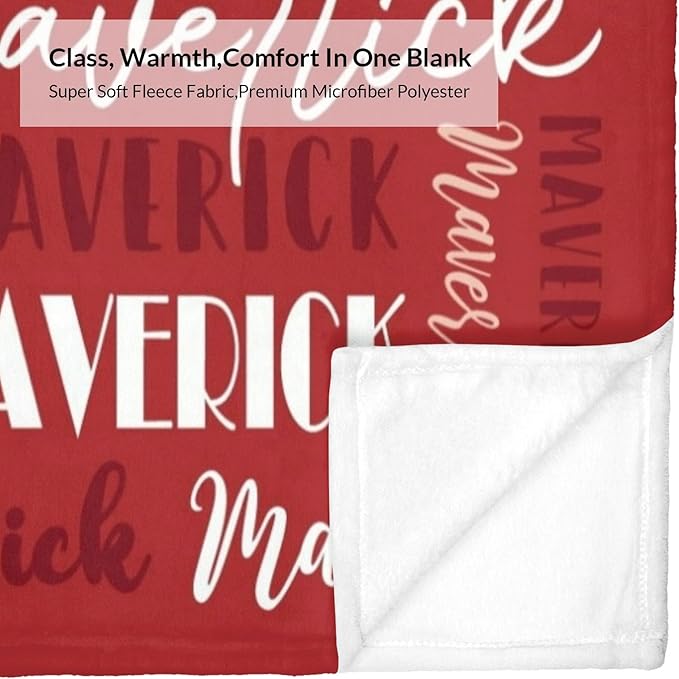 Name Blanket Personalized Blanket for Adult Kids Flannel Customize Throw Blanket Custom (Color 16, 40 x 50 Inches)