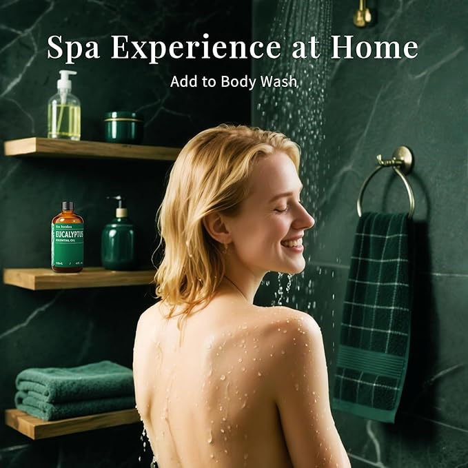 SU JUABA Eucalyptus Essential Oil 4 Fl Oz, 100% Pure Natural for Hair Care, Diffuser, Skin Care,Shower, Aromatherapy- 118ML