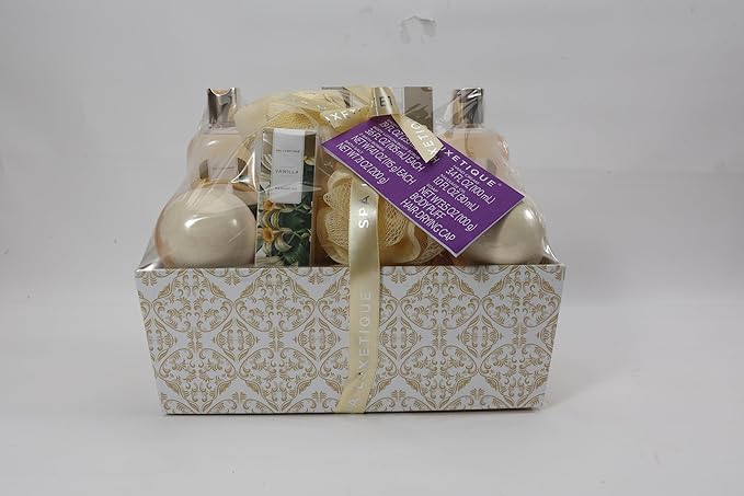 Spa Gift Baskets for Women, Spa Luxetique Spa Gifts for Women, Birthday Gifts Spa Kit, 12pc Vanilla Bath Set, Womens Self Care Gifts,Christmas Gifts