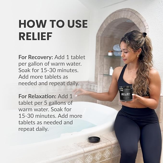 New Relief Hydrogen Bath Bomb Tablets: Relax Muscles, Soothe Discomfort, and Recover Naturally – Magnesium Hydrogen Soak (60 Tablets)