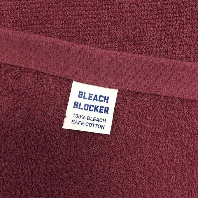 Arkwright Bleach Proof Salon Towels - Pack of 12 - Highly Absorbent, 100% Cotton, Quick Dry Spa Face Towel for Hair Stylist, Barber, Pedicure, and Esthetician, 16 x 28 in, Burgundy