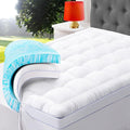 ABENE Twin Size Dual Layer 3 Inch Memory Foam Mattress Topper, 2 Inch Gel Memory Foam Plus 1 Inch Down Alternative Pillowtop Mattress Pad Cover, Thick Soft Bed Topper Support for Back Pain