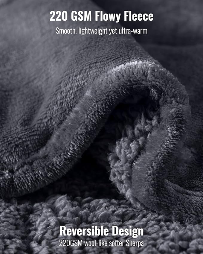 Uttermara Weighted Blanket for Adults, Twin Size 12 lbs Heavy Blanket with Reversible Soft Shiny Velour Fleece and Cozy Warm Sherpa for Couch Bed, Calming and Relaxing, 48 x 72 inches in Dark Grey
